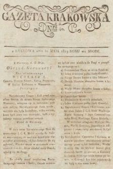 Gazeta Krakowska. 1829, nr 40