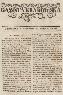 Gazeta Krakowska. 1829, nr 62
