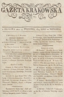 Gazeta Krakowska. 1829, nr 77