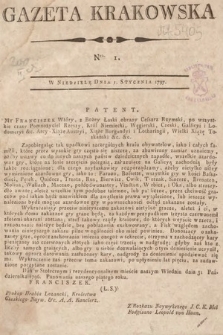 Gazeta Krakowska. 1797, nr 1