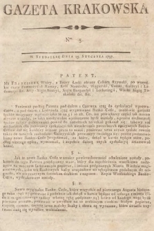 Gazeta Krakowska. 1797, nr 5