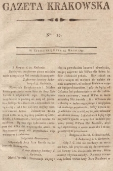 Gazeta Krakowska. 1797, nr 39