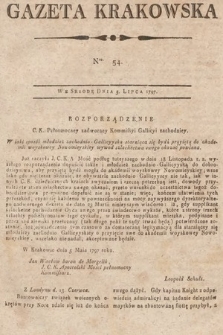 Gazeta Krakowska. 1797, nr 54