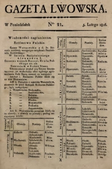 Gazeta Lwowska. 1816, nr 21