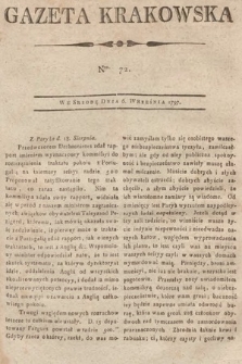 Gazeta Krakowska. 1797, nr 72