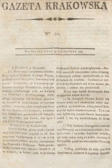 Gazeta Krakowska. 1797, nr 92