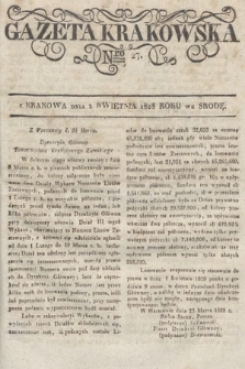 Gazeta Krakowska. 1828, nr 27