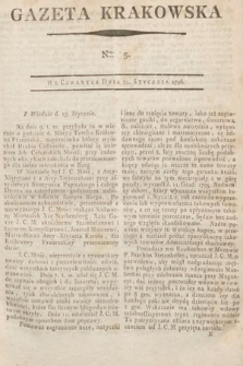 Gazeta Krakowska. 1796, nr 5