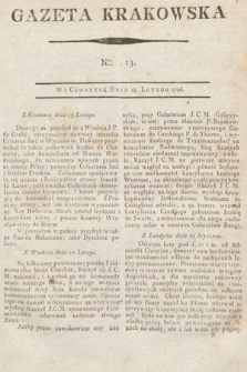 Gazeta Krakowska. 1796, nr 13
