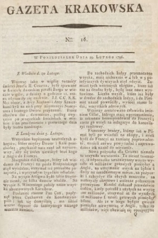 Gazeta Krakowska. 1796, nr 16