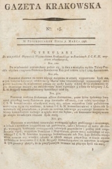 Gazeta Krakowska. 1796, nr 18