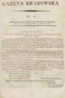 Gazeta Krakowska. 1796, nr 20