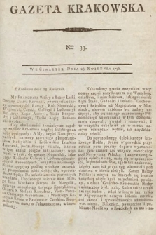 Gazeta Krakowska. 1796, nr 33