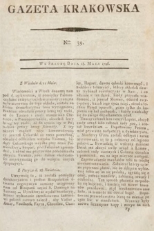 Gazeta Krakowska. 1796, nr 39