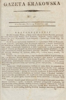 Gazeta Krakowska. 1796, nr 47
