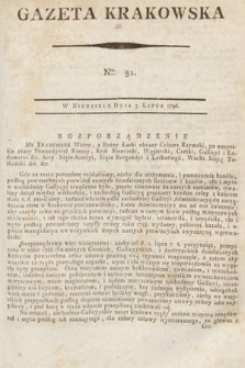 Gazeta Krakowska. 1796, nr 52