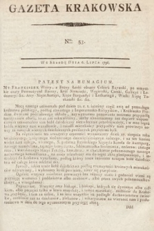 Gazeta Krakowska. 1796, nr 53