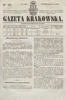 Gazeta Krakowska. 1845, nr 27