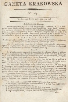 Gazeta Krakowska. 1796, nr 63