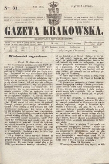 Gazeta Krakowska. 1845, nr 31