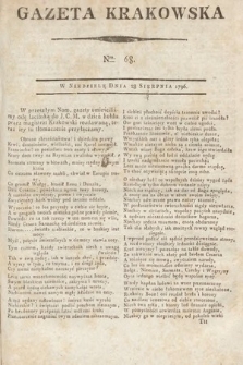 Gazeta Krakowska. 1796, nr 68