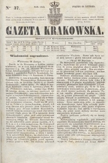 Gazeta Krakowska. 1845, nr 37