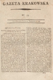 Gazeta Krakowska. 1796, nr 75