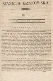 Gazeta Krakowska. 1796, nr 77