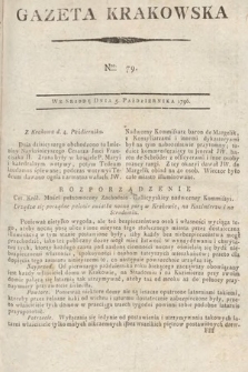 Gazeta Krakowska. 1796, nr 79