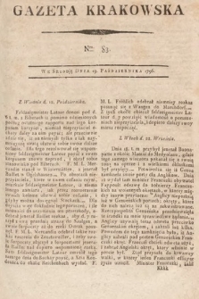 Gazeta Krakowska. 1796, nr 83