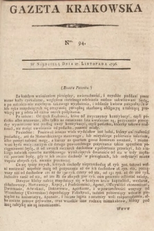 Gazeta Krakowska. 1796, nr 94