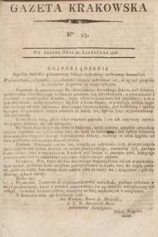 Gazeta Krakowska. 1796, nr 95