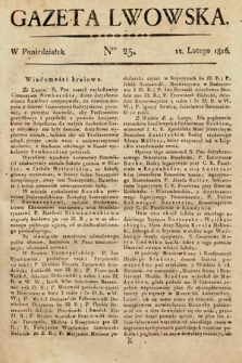 Gazeta Lwowska. 1816, nr 25