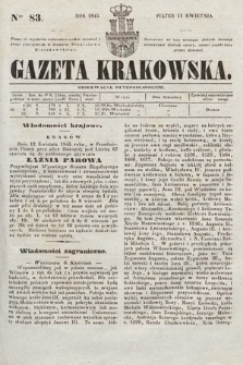 Gazeta Krakowska. 1845, nr 83