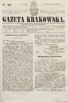 Gazeta Krakowska. 1845, nr 92