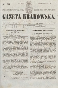 Gazeta Krakowska. 1845, nr 93