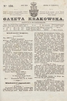 Gazeta Krakowska. 1845, nr 131