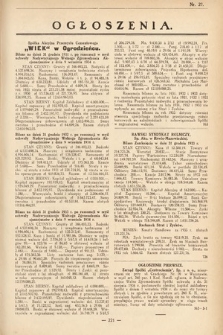 Ogłoszenia [dodatek do Dziennika Urzędowego Ministerstwa Skarbu]. 1934, nr 27