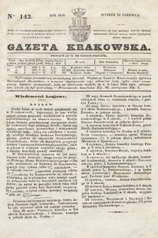 Gazeta Krakowska. 1845, nr 142