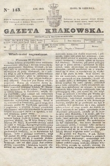 Gazeta Krakowska. 1845, nr 143