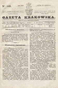 Gazeta Krakowska. 1845, nr 145