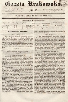 Gazeta Krakowska. 1848, nr 12