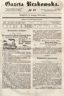 Gazeta Krakowska. 1848, nr 34