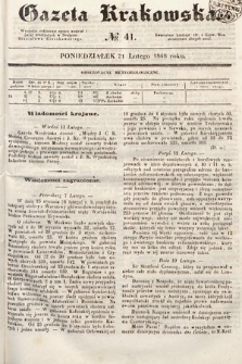 Gazeta Krakowska. 1848, nr 41
