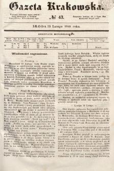 Gazeta Krakowska. 1848, nr 43