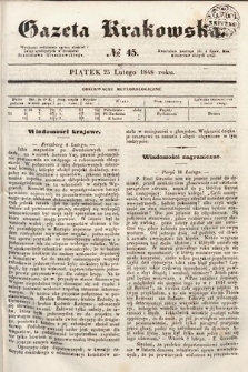 Gazeta Krakowska. 1848, nr 45