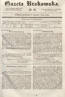 Gazeta Krakowska. 1848, nr 47