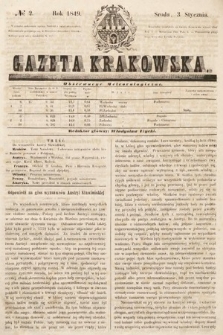 Gazeta Krakowska. 1849, nr 2