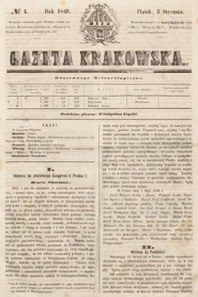 Gazeta Krakowska. 1849, nr 4