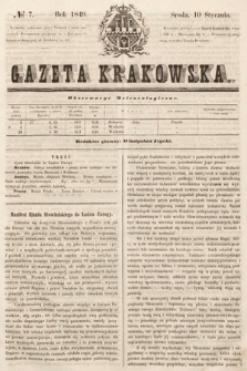 Gazeta Krakowska. 1849, nr 7